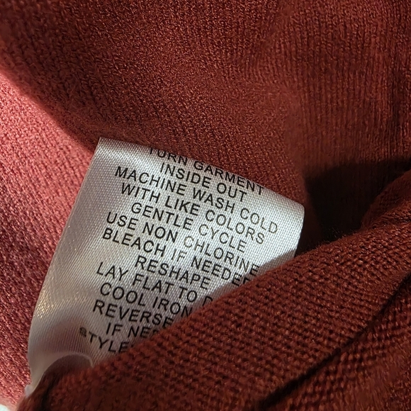 99 Jane Street Womens Burnt Orange Sweater Open Back Size Medium - Picture 7 of 8